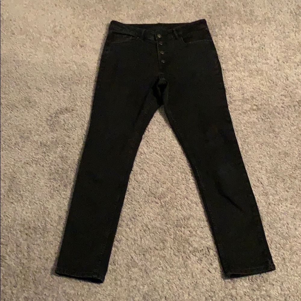 H&M DenimCharcoal High waist slim fit Size 30